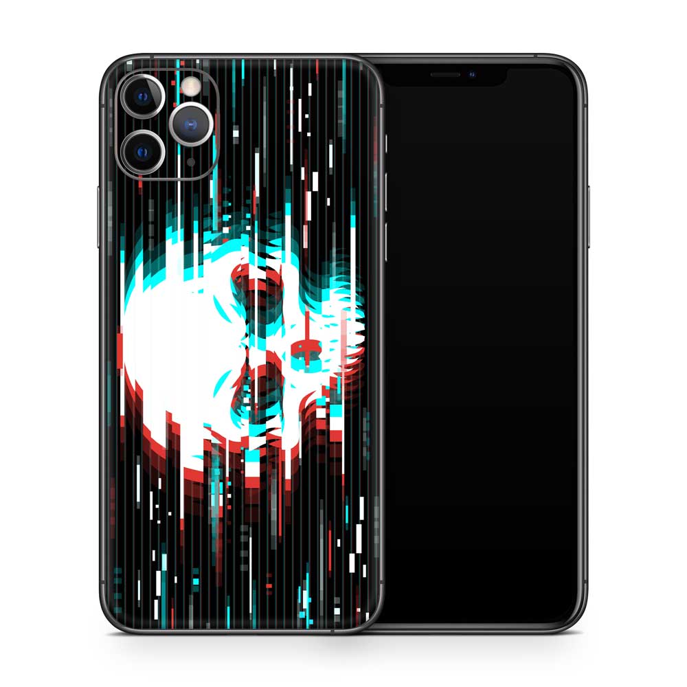 Glitched Skull iPhone 11 Skin