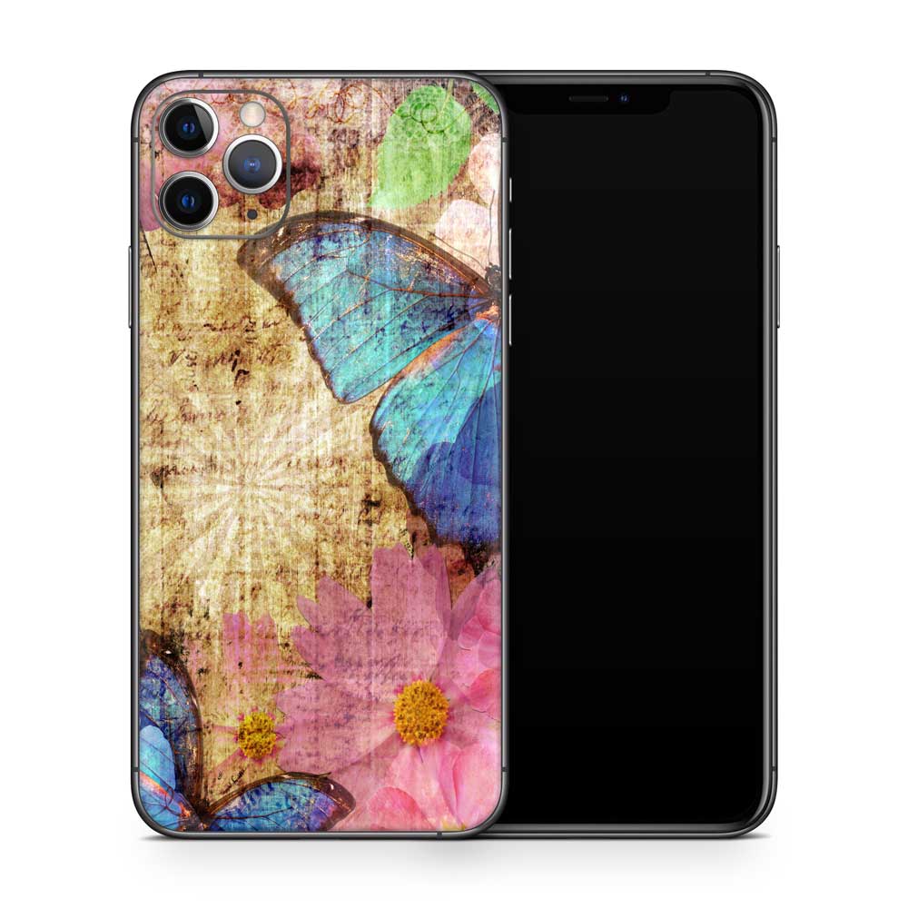 Vintage Blue Butterfly iPhone 11 Skin