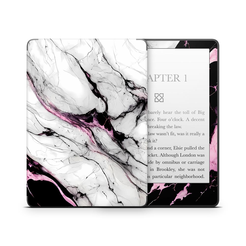 Pink Streak Marble Kindle Paperwhite Skin