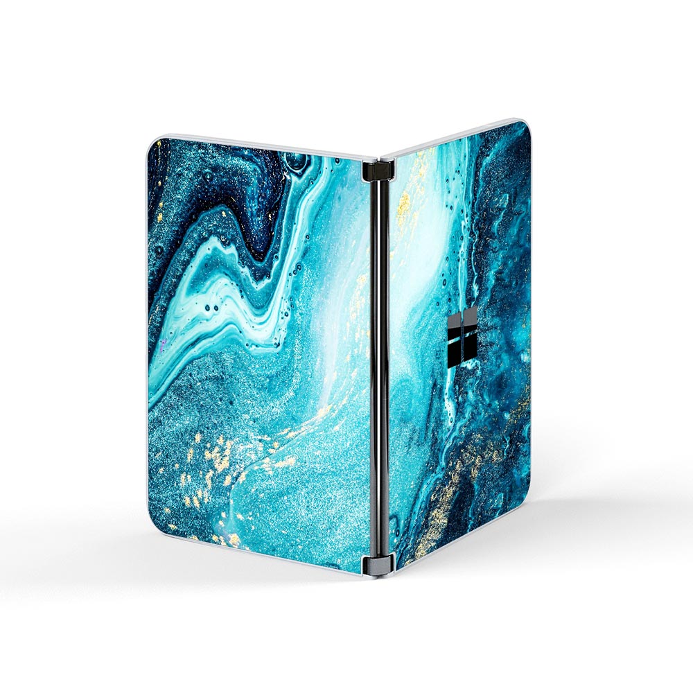 Blue River Marble Microsoft Surface Duo Skins