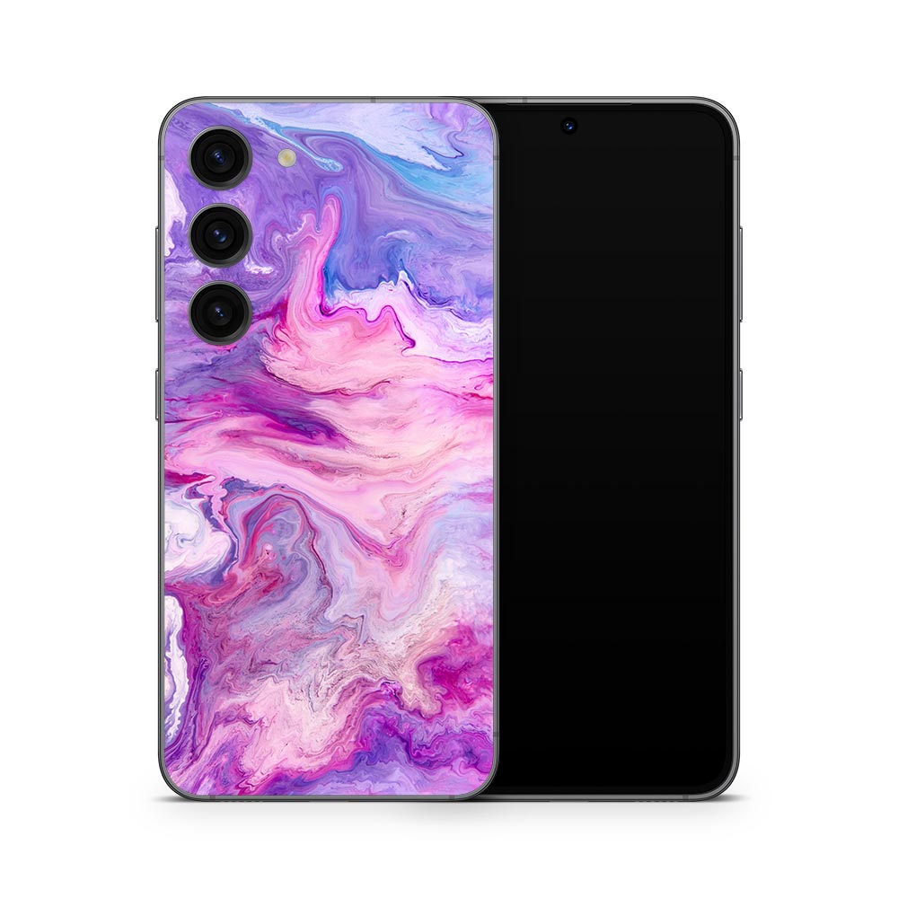 Purple Marble Swirl Galaxy S23 Skin