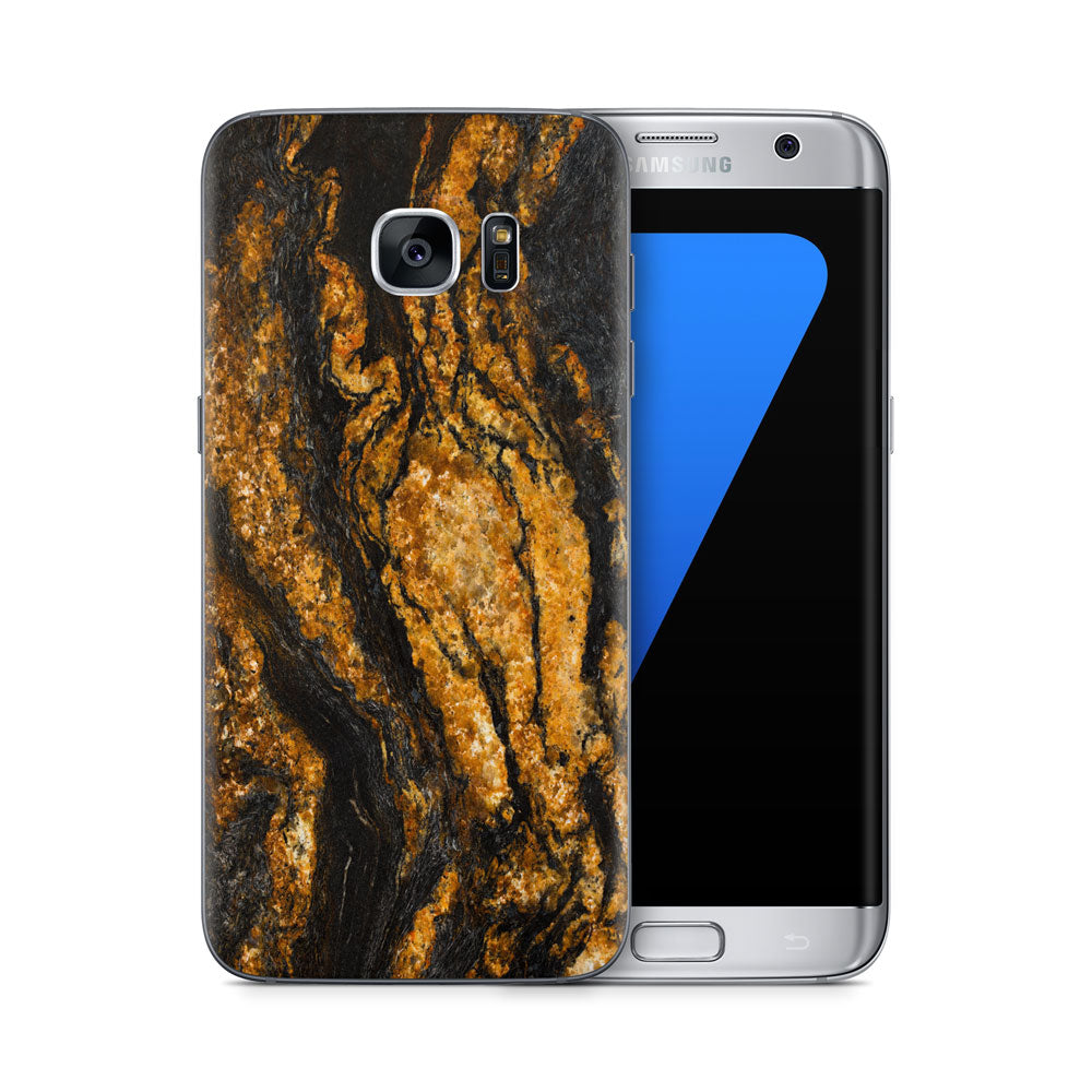 Black & Gold Marble Galaxy S7 Skin