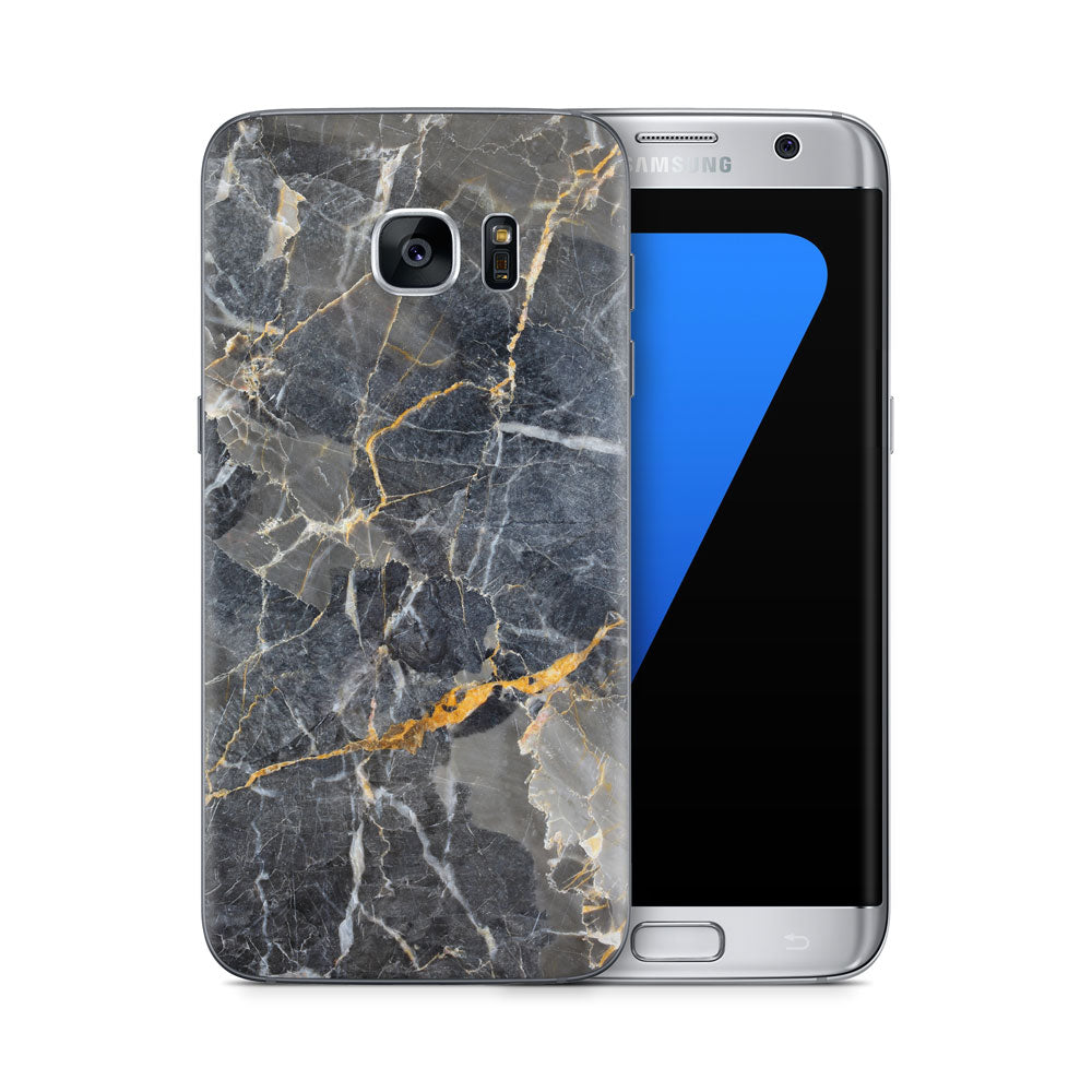 Slate Gold Marble Galaxy S7 Skin