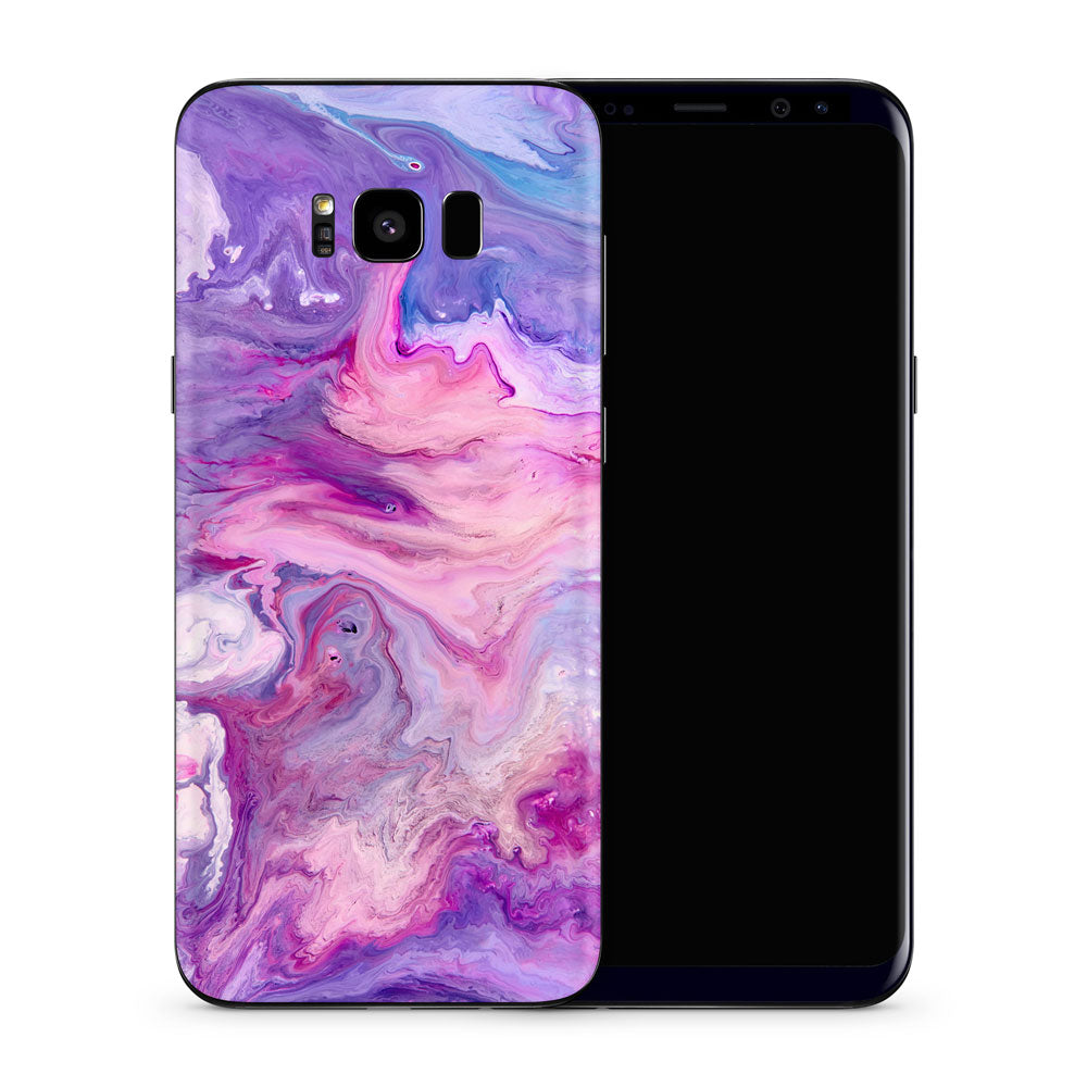 Purple Marble Swirl Galaxy S8 Skin