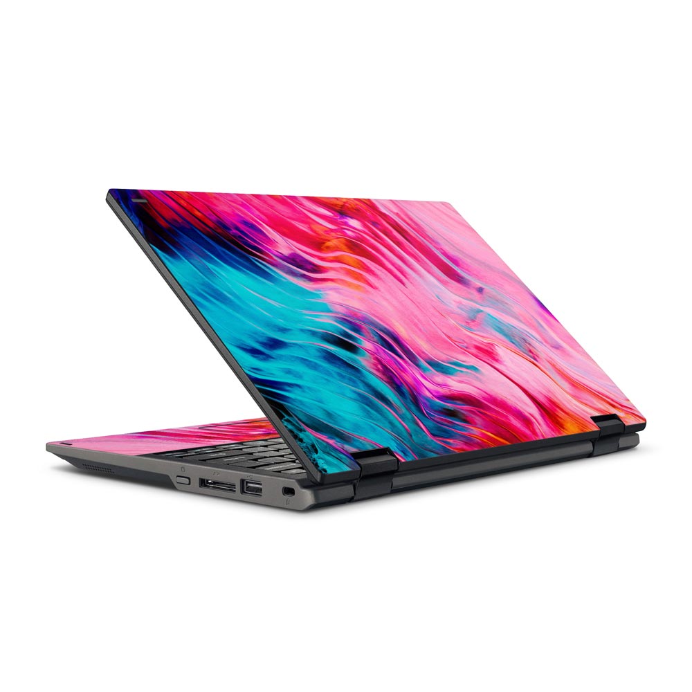 Pink Abstract Wave Acer Travelmate Spin B118 Skin