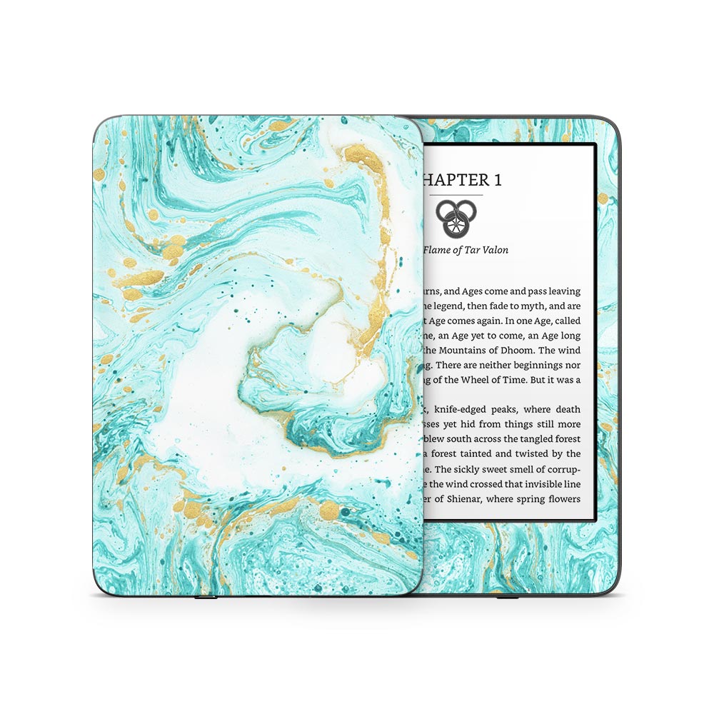 Ocean Marble Swirl Kindle 11th Gen Skin