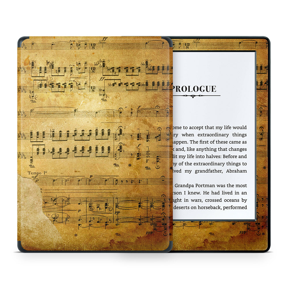 Music Sheet Parchment Kindle 8th Gen Skin