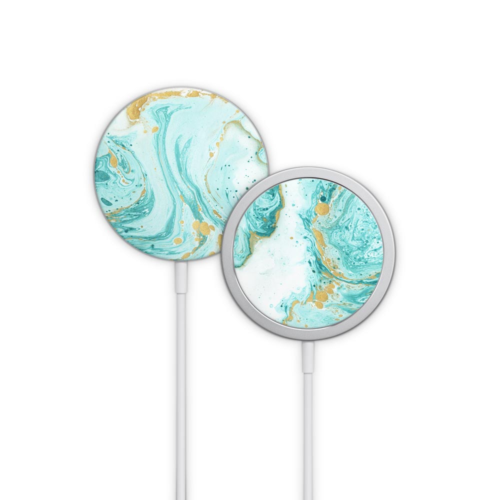Ocean Marble Swirl Apple MagSafe Charger Skin