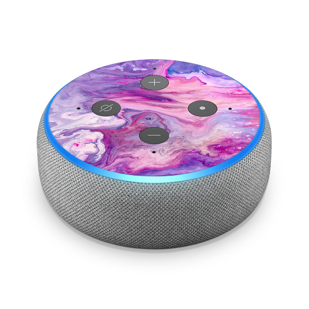 Purple Marble Swirl Amazon Echo Dot 3 Skin