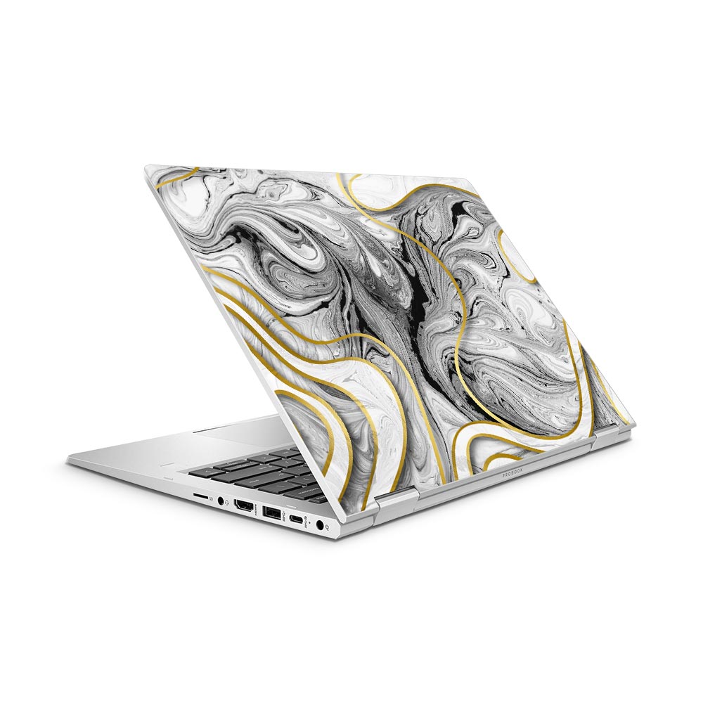 Acrylic Marble Swirl HP ProBook x360 435 G8 Laptop Skin