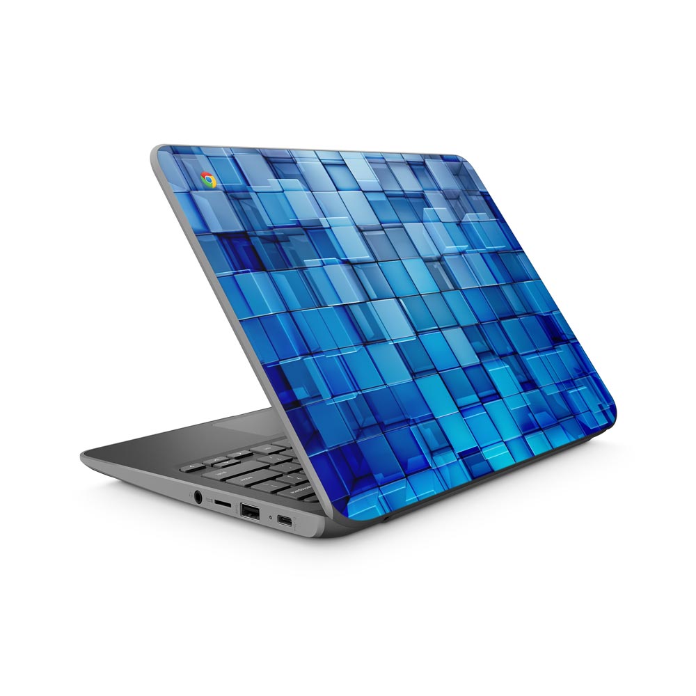 Four Square Blue HP Chromebook 11 G7 Skin