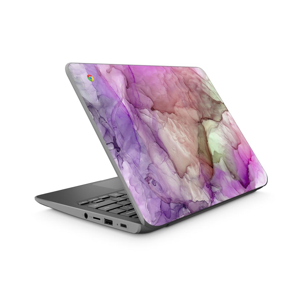 Purple Abstract Wash HP Chromebook 11 G7 Skin