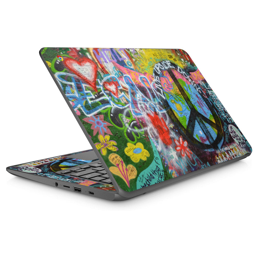 Peace Graffiti HP Chromebook 14 Skin