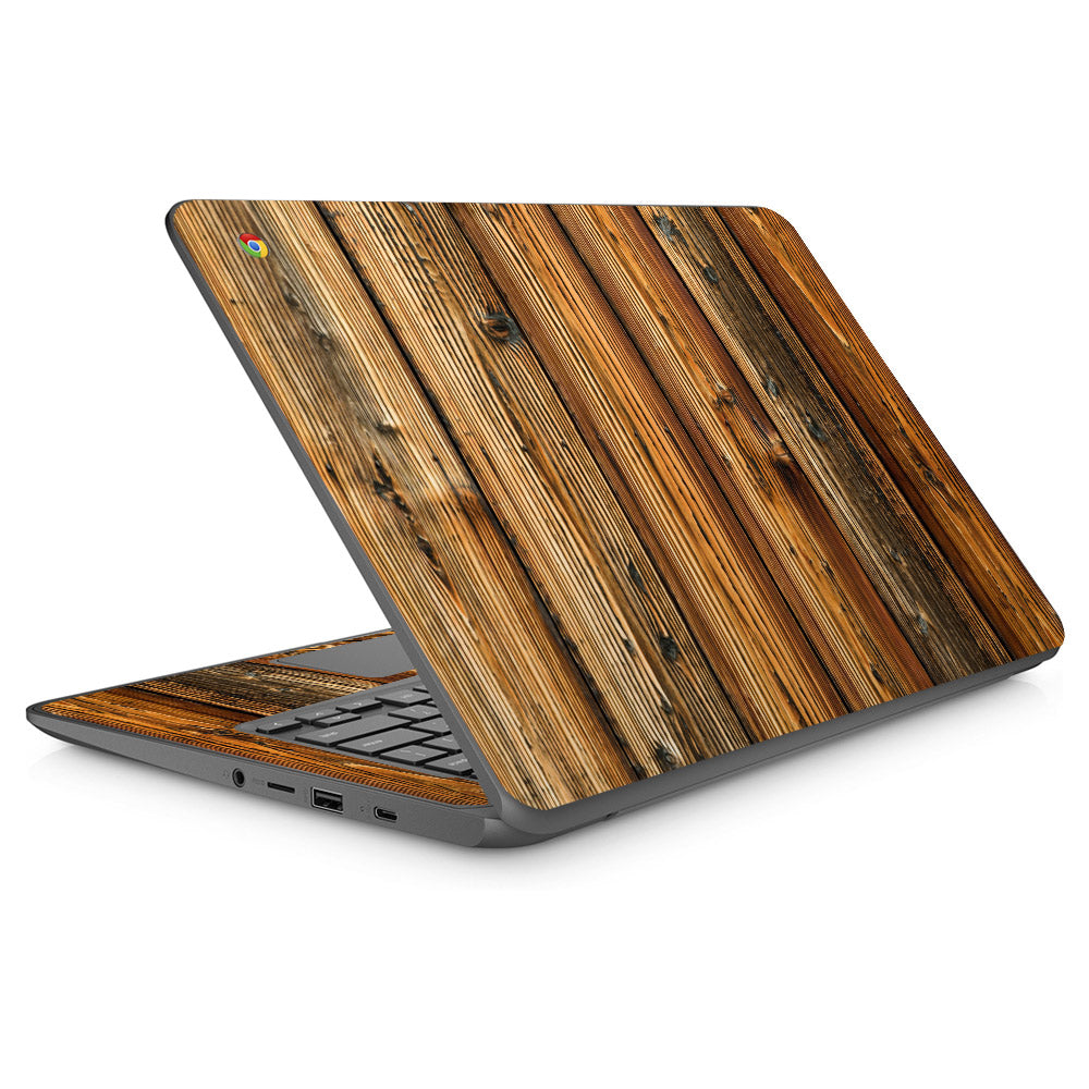 Weathered Wood HP Chromebook 14 Skin