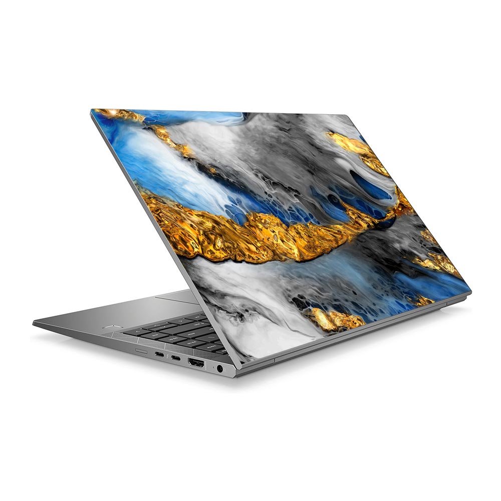 Blue Abstract HP ZBook 14 G8 Laptop Skin