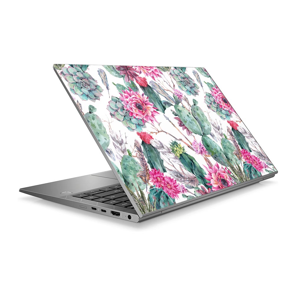 Cactus Rose Watercolour HP ZBook 14 G8 Laptop Skin