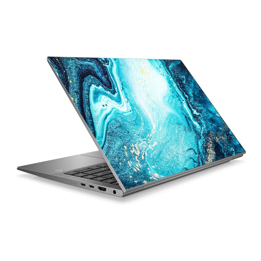 Blue River Marble HP ZBook 14 G8 Laptop Skin