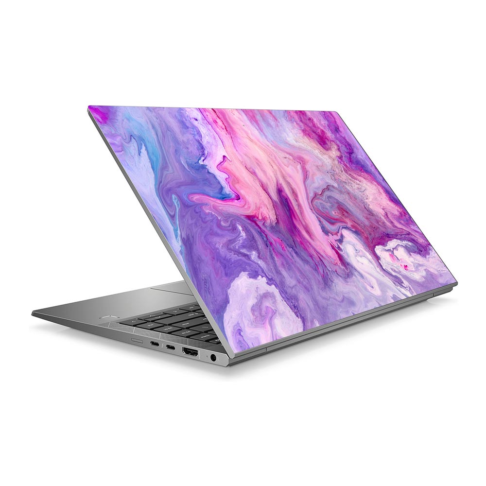 Purple Marble Swirl HP ZBook 14 G8 Laptop Skin