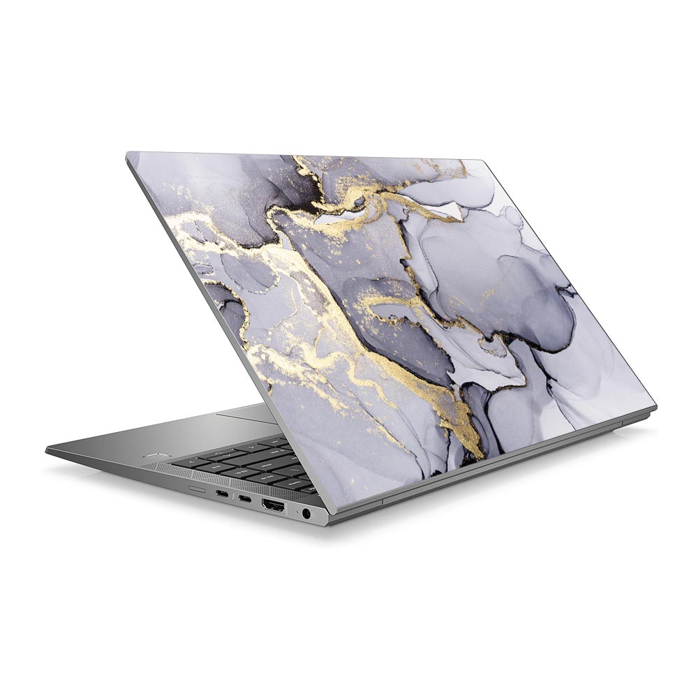 Watercolour Grey Gold HP ZBook 14 G8 Laptop Skin