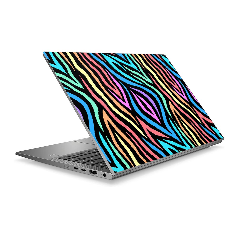 Rainbow Zebra HP ZBook 14 G8 Laptop Skin