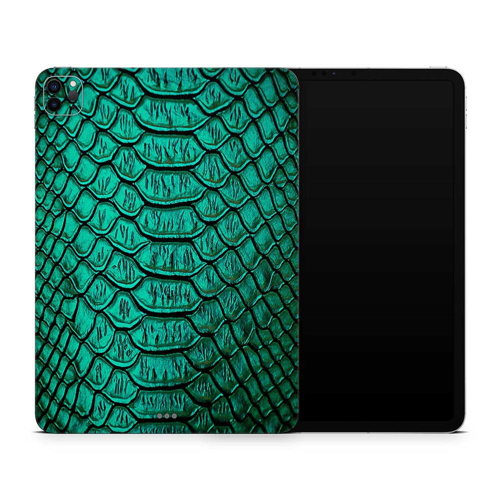 Jungle Green Snakeskin Apple iPad Pro 12.9 Skin