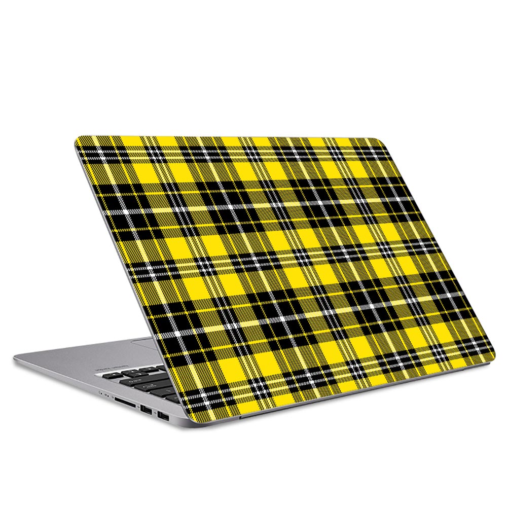 Yellow Plaid Laptop Skin