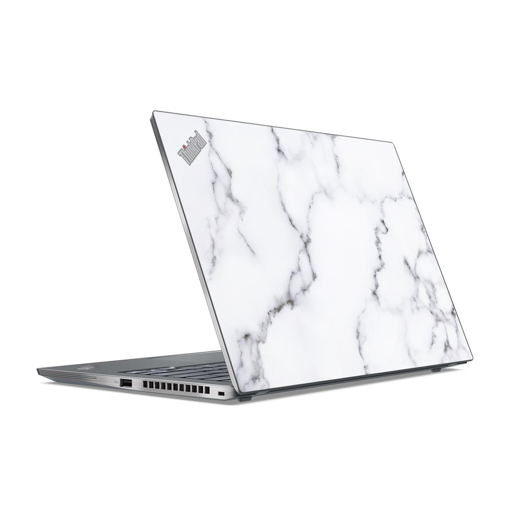 White Marble V Lenovo ThinkPad T14S G2 Skin
