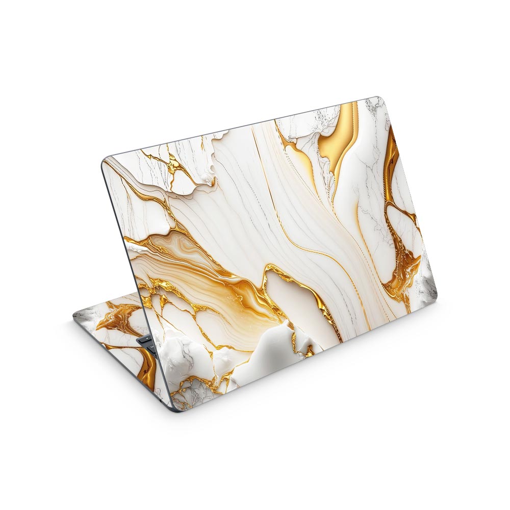 Gold Abstract Marble MacBook Air 15 M2 (2023) Skin