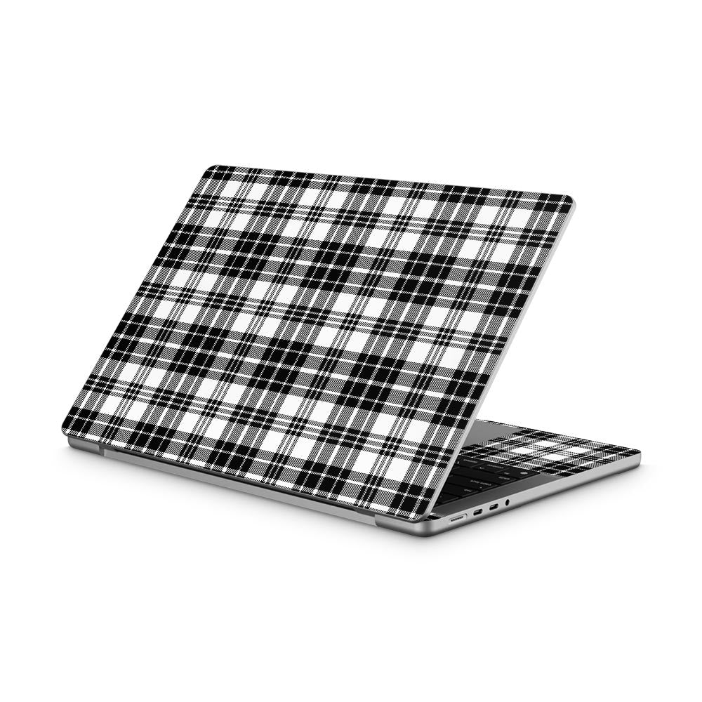 Black Plaid MacBook Pro 14 (2021) Skin
