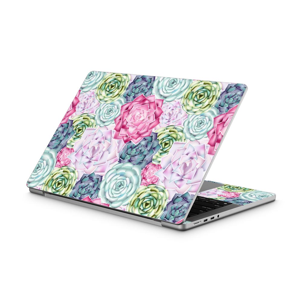 Pastel Succulents MacBook Pro 14 (2021) Skin