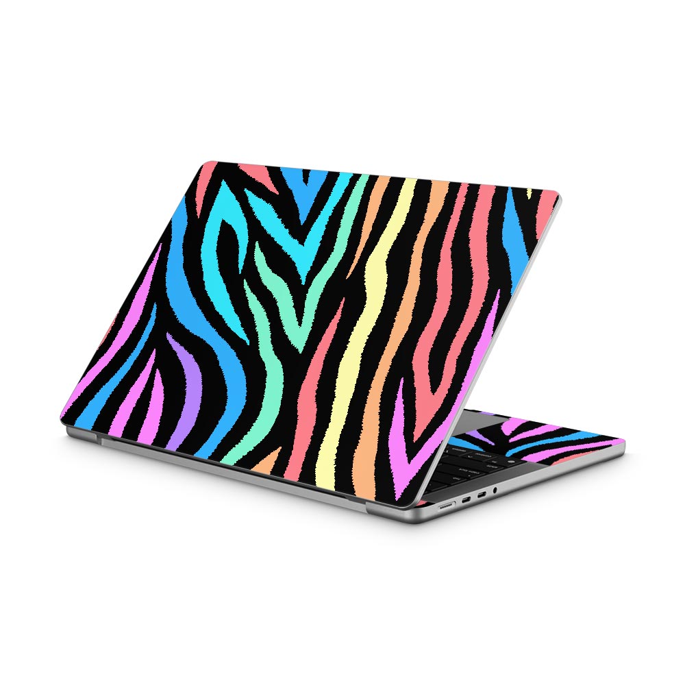 Rainbow Zebra MacBook Pro 14 (2021) Skin