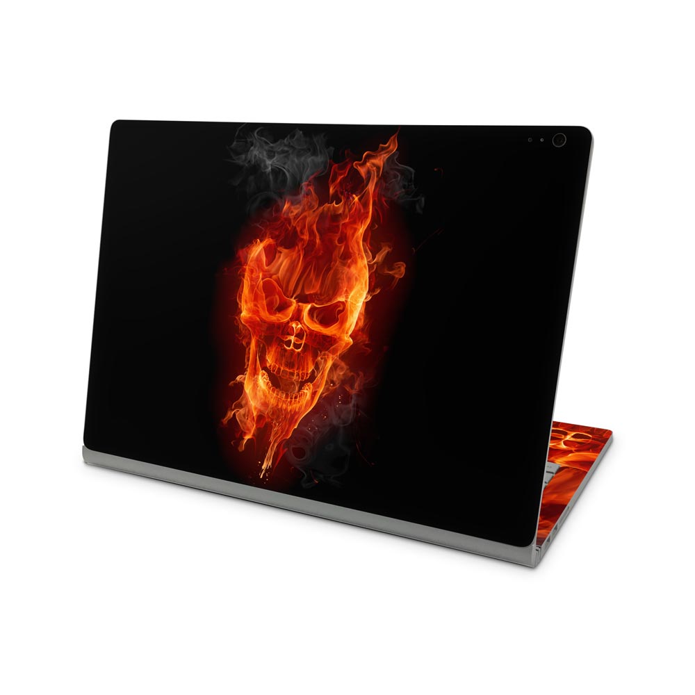 Fire Skull Microsoft Surface Book Skin