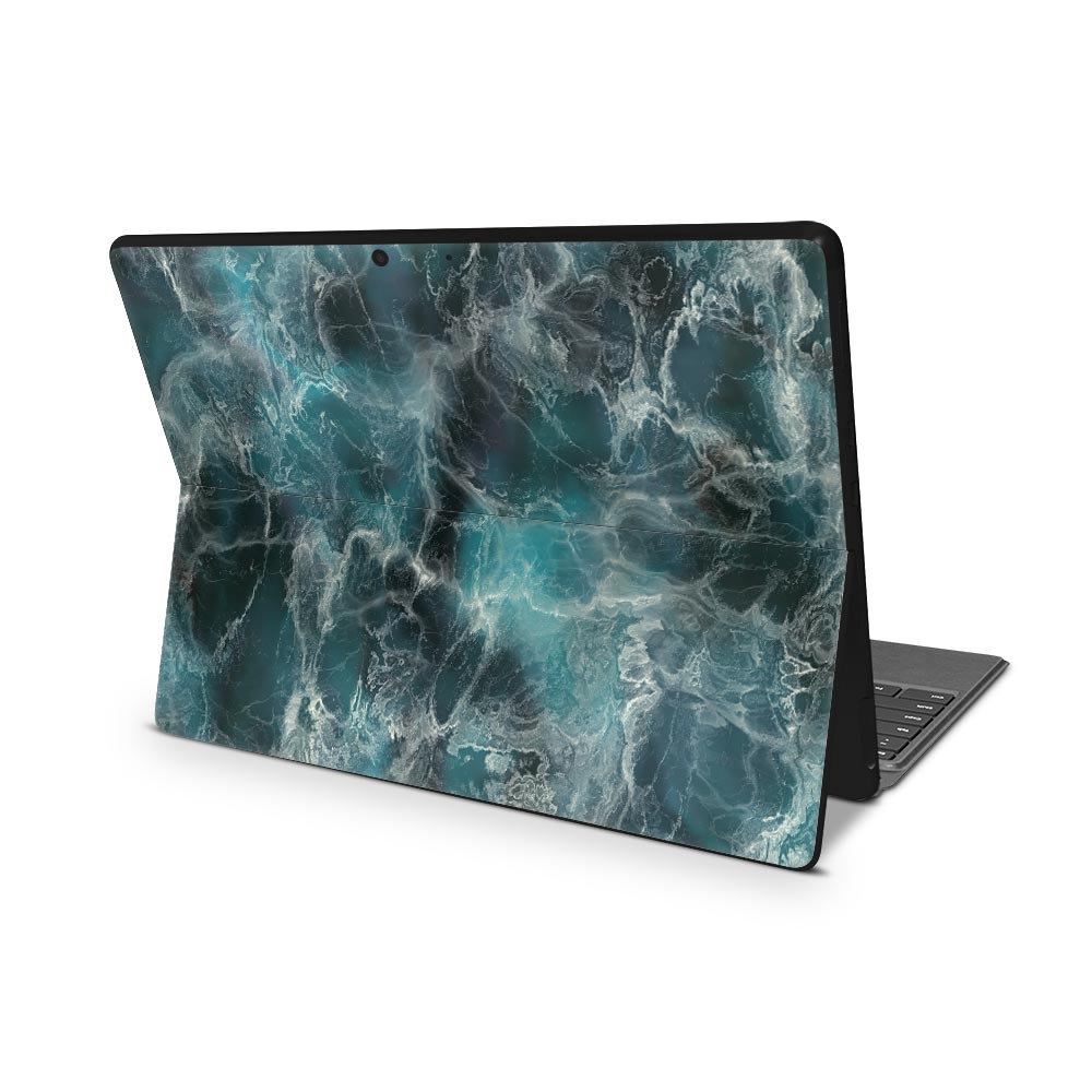 Blue Ocean Marble Microsoft Surface Pro 9 Skin