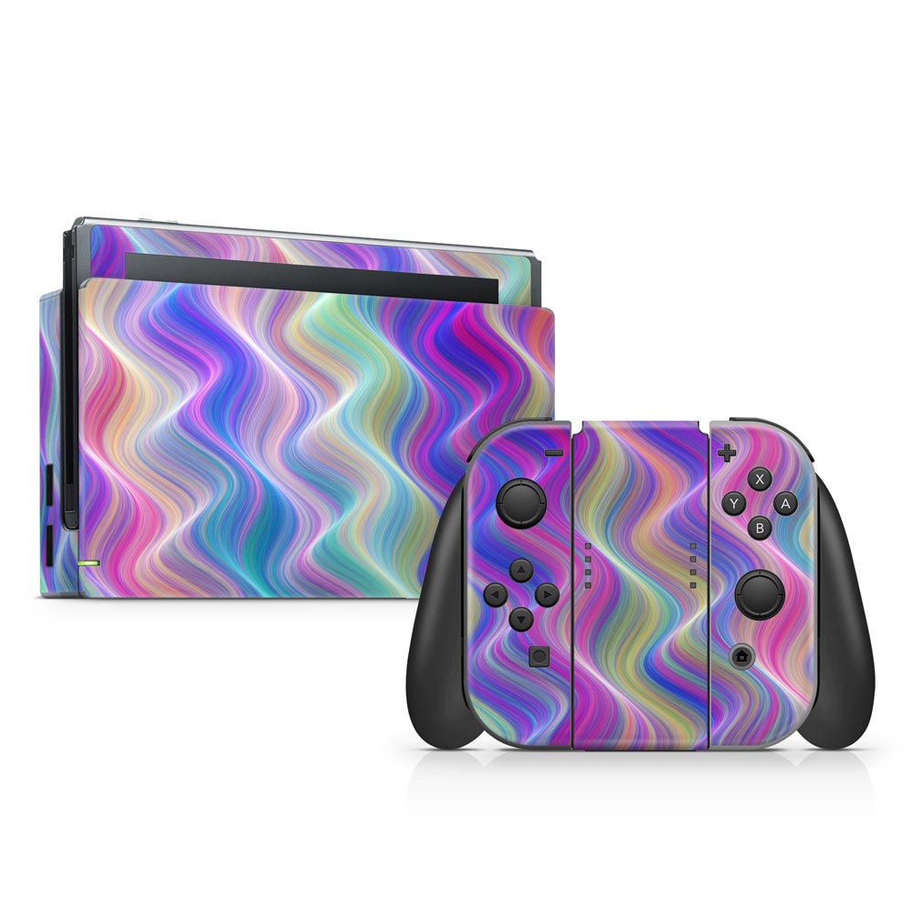 Rainbow Frizz Nintendo Switch Skin