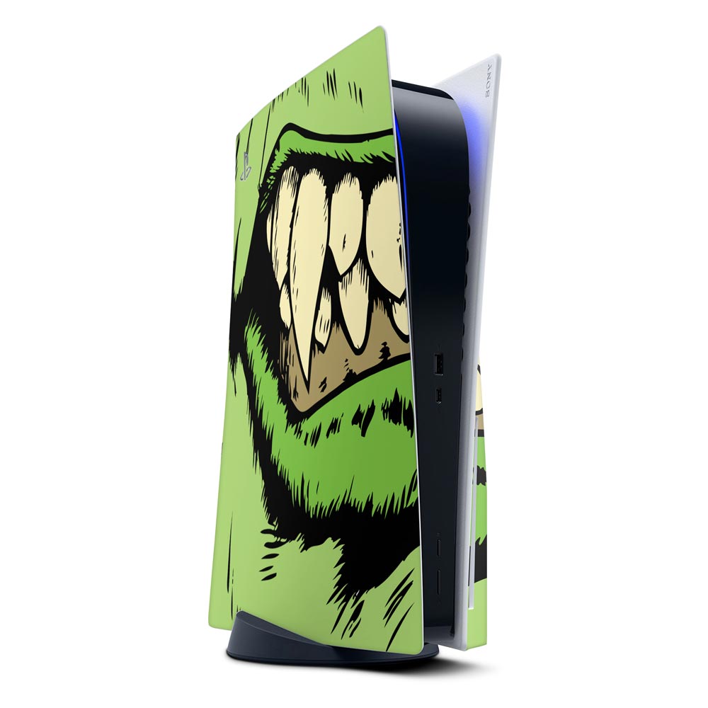 Green Grimace PS5 Disk Console Skin