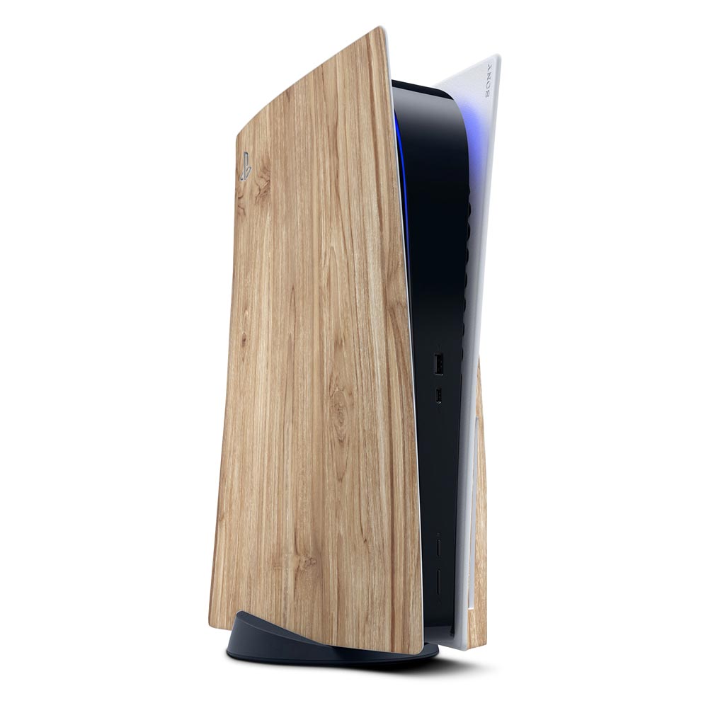 Beech Wood PS5 Disk Console Skin