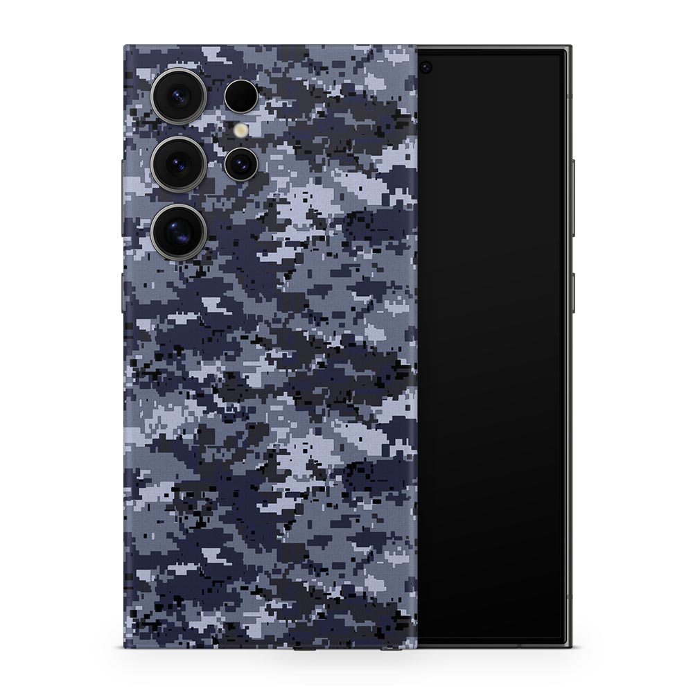 Digital Navy Camo Galaxy S24 Skin