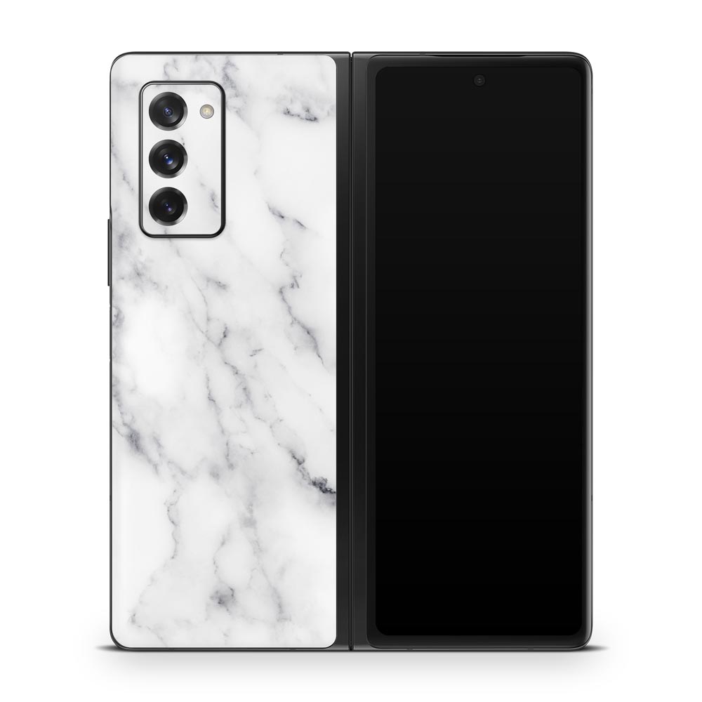 White Marble II Galaxy Z Fold 2 Skin