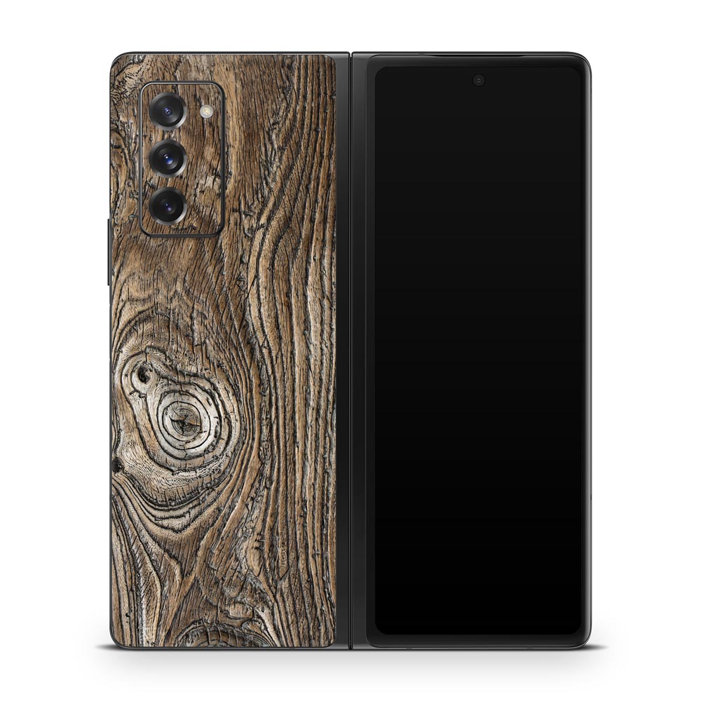 Vintage Knotted Wood Galaxy Z Fold 2 Skin