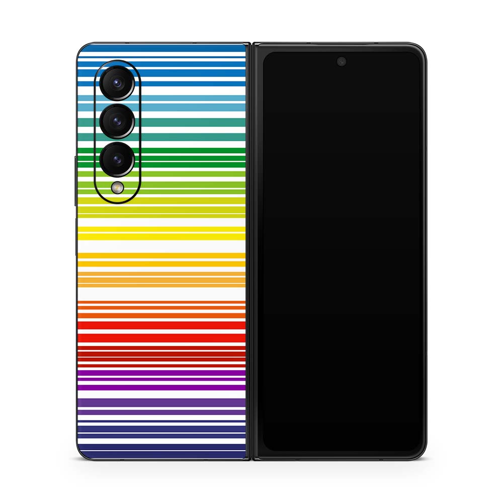 Rainbow Barcode Galaxy Z Fold 4 Skin