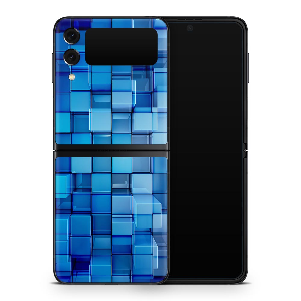 Four Square Blue Galaxy Z Flip 3 Skin