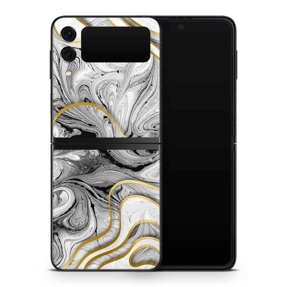 Acrylic Marble Swirl Galaxy Z Flip 3 Skin