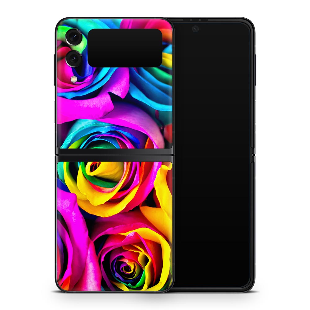 Rainbow Roses Galaxy Z Flip 3 Skin