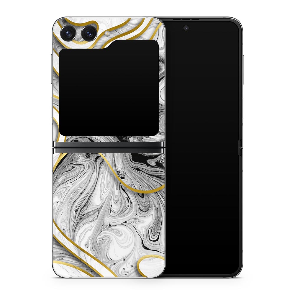 Acrylic Marble Swirl Galaxy Z Flip 5 Skin