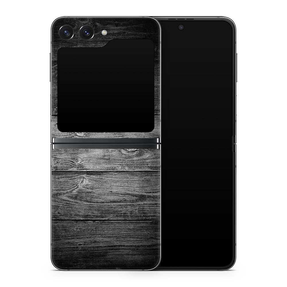 Black Timber V2 Galaxy Z Flip 5 Skin