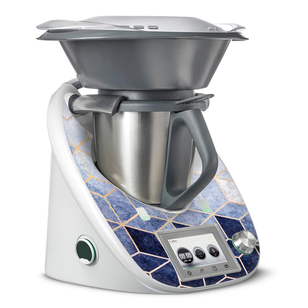 Blue Cubic Grunge Thermomix TM5 Front Skin