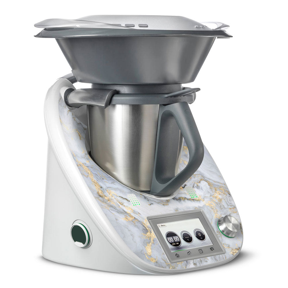 Curly Gold Marble Thermomix TM5 Front Skin