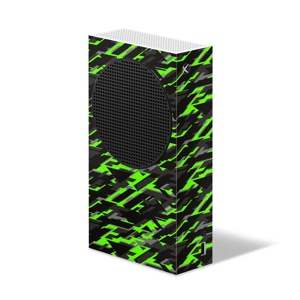 Green Geometric Camo Xbox Series S Skin
