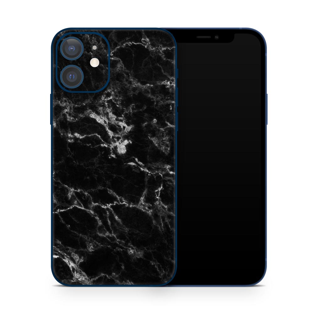 Black Marble IV iPhone 12 Skin