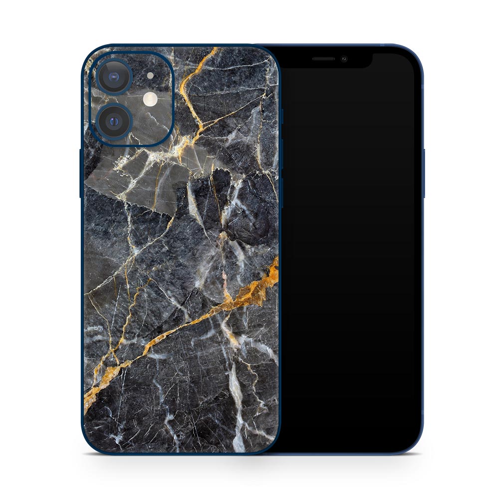 Slate Gold Marble iPhone 12 Skin